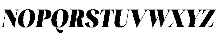 RecklessItalic TRIAL CondensedXLHeavyItalic Instance Font UPPERCASE