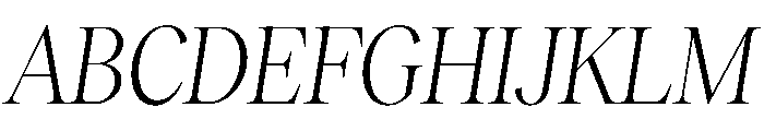 RecklessItalic TRIAL CondensedXLLightItalic Instance Font UPPERCASE