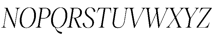 RecklessItalic TRIAL CondensedXLLightItalic Instance Font UPPERCASE