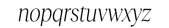 RecklessItalic TRIAL CondensedXLLightItalic Instance Font LOWERCASE