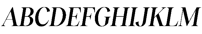 RecklessItalic TRIAL CondensedXLMediumItalic Instance Font UPPERCASE