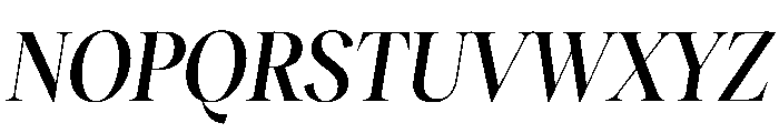RecklessItalic TRIAL CondensedXLMediumItalic Instance Font UPPERCASE