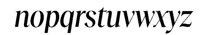 RecklessItalic TRIAL CondensedXLMediumItalic Instance Font LOWERCASE