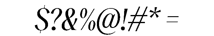 RecklessItalic TRIAL CondensedXLRegularItalic Instance Font OTHER CHARS