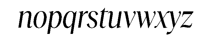 RecklessItalic TRIAL CondensedXLRegularItalic Instance Font LOWERCASE