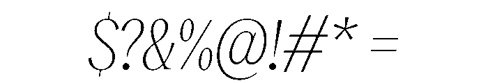 RecklessItalic TRIAL CondensedXLThinItalic Instance Font OTHER CHARS