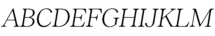 RecklessItalic TRIAL StandardMLightItalic Instance Font UPPERCASE