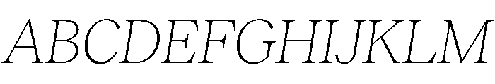 RecklessItalic TRIAL StandardMThinItalic Instance Font UPPERCASE