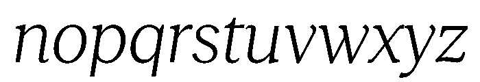 RecklessItalic TRIAL StandardSBookItalic Instance Font LOWERCASE