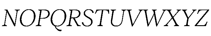 RecklessItalic TRIAL StandardSLightItalic Instance Font UPPERCASE