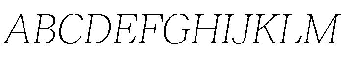 RecklessItalic TRIAL StandardSThinItalic Instance Font UPPERCASE