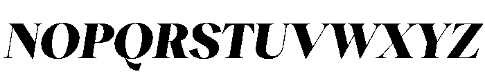 RecklessItalic TRIAL StandardXLHeavyItalic Instance Font UPPERCASE