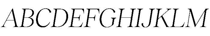 RecklessItalic TRIAL StandardXLLightItalic Instance Font UPPERCASE