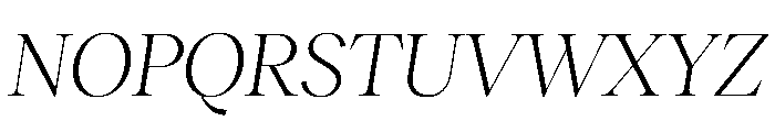 RecklessItalic TRIAL StandardXLLightItalic Instance Font UPPERCASE