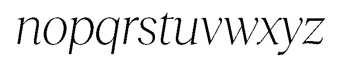 RecklessItalic TRIAL StandardXLLightItalic Instance Font LOWERCASE
