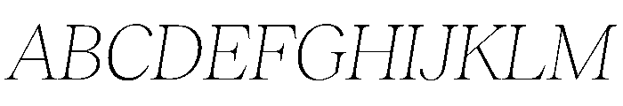 RecklessItalic TRIAL StandardXLThinItalic Instance Font UPPERCASE