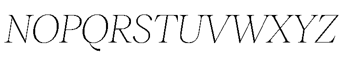 RecklessItalic TRIAL StandardXLThinItalic Instance Font UPPERCASE