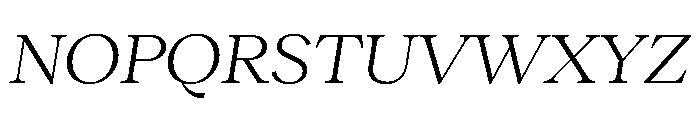 RecklessItalic TRIAL WideMBookItalic Instance Font UPPERCASE