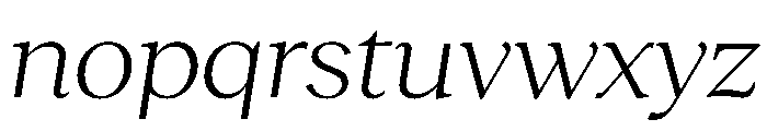 RecklessItalic TRIAL WideMBookItalic Instance Font LOWERCASE