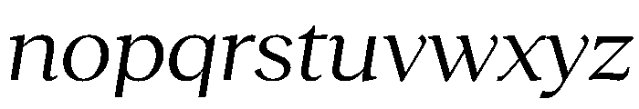 RecklessItalic TRIAL WideMRegularItalic Instance Font LOWERCASE