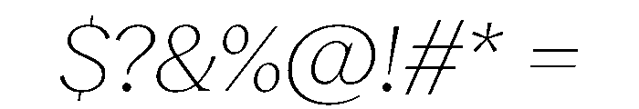 RecklessItalic TRIAL WideMThinItalic Instance Font OTHER CHARS