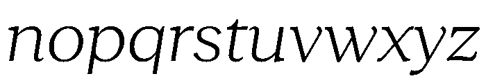 RecklessItalic TRIAL WideSBookItalic Instance Font LOWERCASE