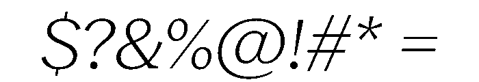RecklessItalic TRIAL WideSLightItalic Instance Font OTHER CHARS
