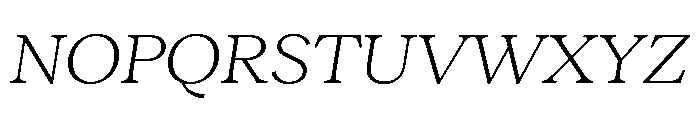 RecklessItalic TRIAL WideSLightItalic Instance Font UPPERCASE