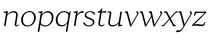 RecklessItalic TRIAL WideSLightItalic Instance Font LOWERCASE