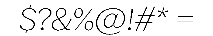 RecklessItalic TRIAL WideSThinItalic Instance Font OTHER CHARS