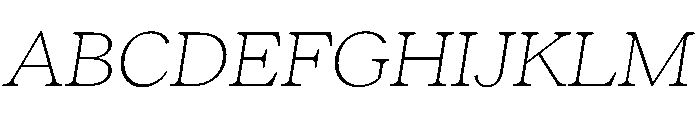 RecklessItalic TRIAL WideSThinItalic Instance Font UPPERCASE