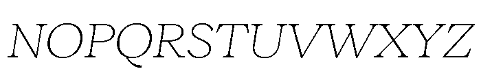 RecklessItalic TRIAL WideSThinItalic Instance Font UPPERCASE