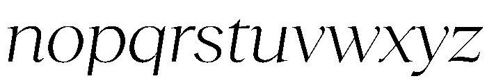 RecklessItalic TRIAL WideXLBookItalic Instance Font LOWERCASE