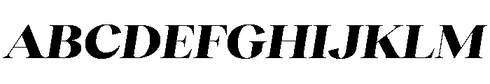 RecklessItalic TRIAL WideXLHeavyItalic Instance Font UPPERCASE