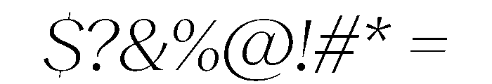 RecklessItalic TRIAL WideXLLightItalic Instance Font OTHER CHARS