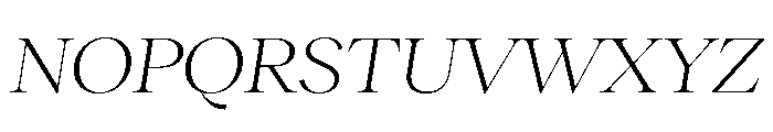 RecklessItalic TRIAL WideXLLightItalic Instance Font UPPERCASE