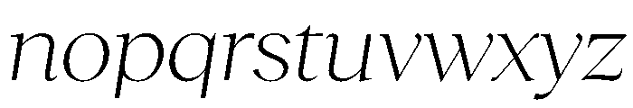 RecklessItalic TRIAL WideXLLightItalic Instance Font LOWERCASE