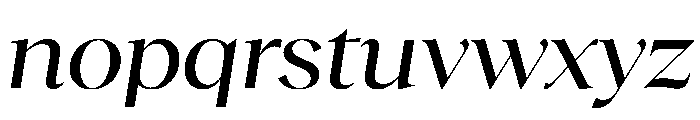 RecklessItalic TRIAL WideXLMediumItalic Instance Font LOWERCASE