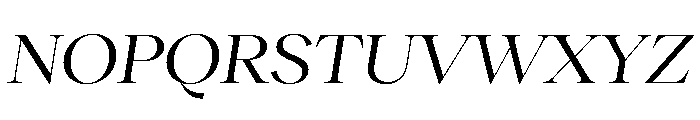 RecklessItalic TRIAL WideXLRegularItalic Instance Font UPPERCASE