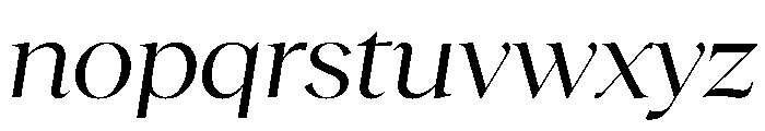 RecklessItalic TRIAL WideXLRegularItalic Instance Font LOWERCASE