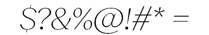 RecklessItalic TRIAL WideXLThinItalic Instance Font OTHER CHARS
