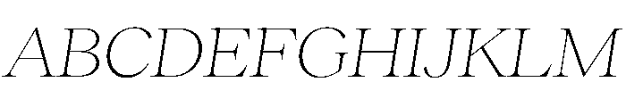 RecklessItalic TRIAL WideXLThinItalic Instance Font UPPERCASE