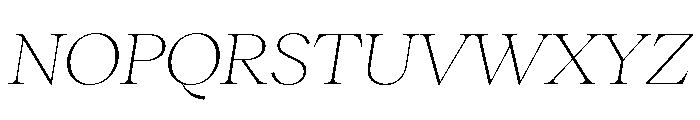 RecklessItalic TRIAL WideXLThinItalic Instance Font UPPERCASE