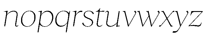RecklessItalic TRIAL WideXLThinItalic Instance Font LOWERCASE