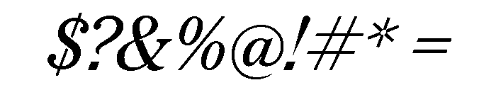 Redaction Italic Font OTHER CHARS