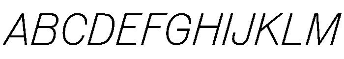 Reform Grotesk ThinItalic Font UPPERCASE