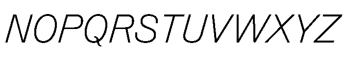 Reform Grotesk ThinItalic Font UPPERCASE