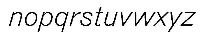 Reform Grotesk ThinItalic Font LOWERCASE