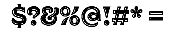 ReginaBlack Hilite25 Instance Font OTHER CHARS