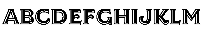 ReginaBlack Hilite50 Instance Font UPPERCASE
